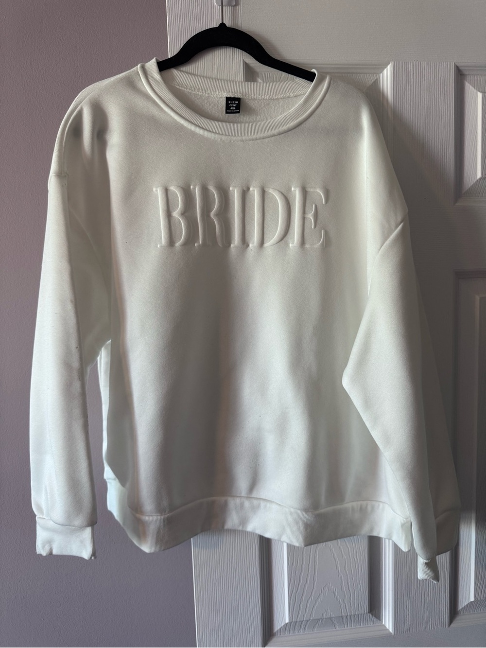 SHEIN ‘BRIDE' Embroidered Crewneck